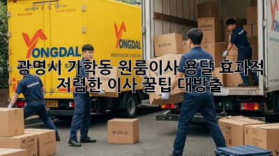 광명시 가학동 원룸이사 용달 효과적! 저렴한 이사 꿀팁 대방출! ✨