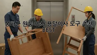 봉화군 원룸 이사? 용달이사 도구 추천 BEST!